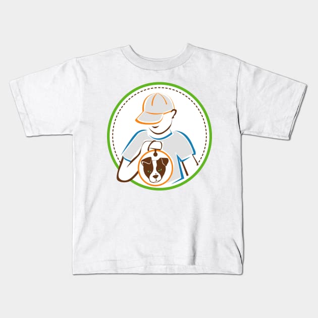 Boy and Dog Kids T-Shirt by Toogoo